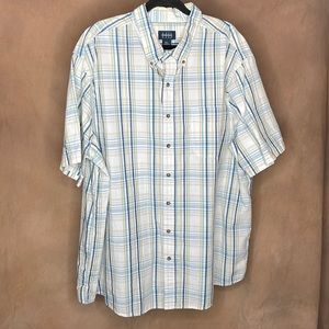 Harbor Bay Men's 2XL Short Sleeve Button Down Shirt - LIKE NEW CONDITION